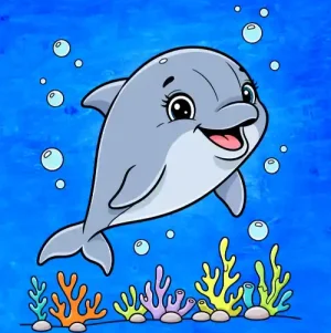 DDP0031 Cute Dolphin