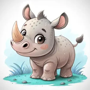 DDP0072 Cute Rhino