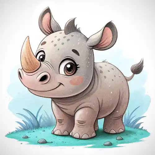 DDP0072 Cute Rhino